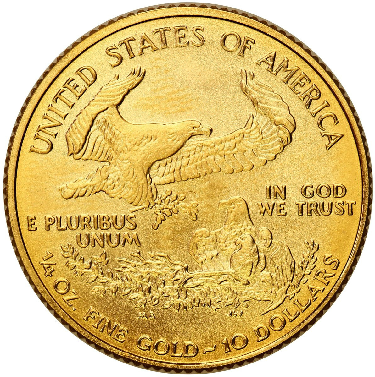 USA. 10 $ dolarów 2005 Orzeł Eagle - 1/4 uncji złota